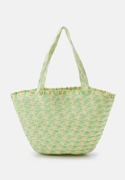 Vero Moda Straw Bag - Shopper - Jade Cream/White