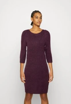 Vero Moda Vmdoffy Boatneck Dress - Gebreide Jurk - Winetasting/Melange