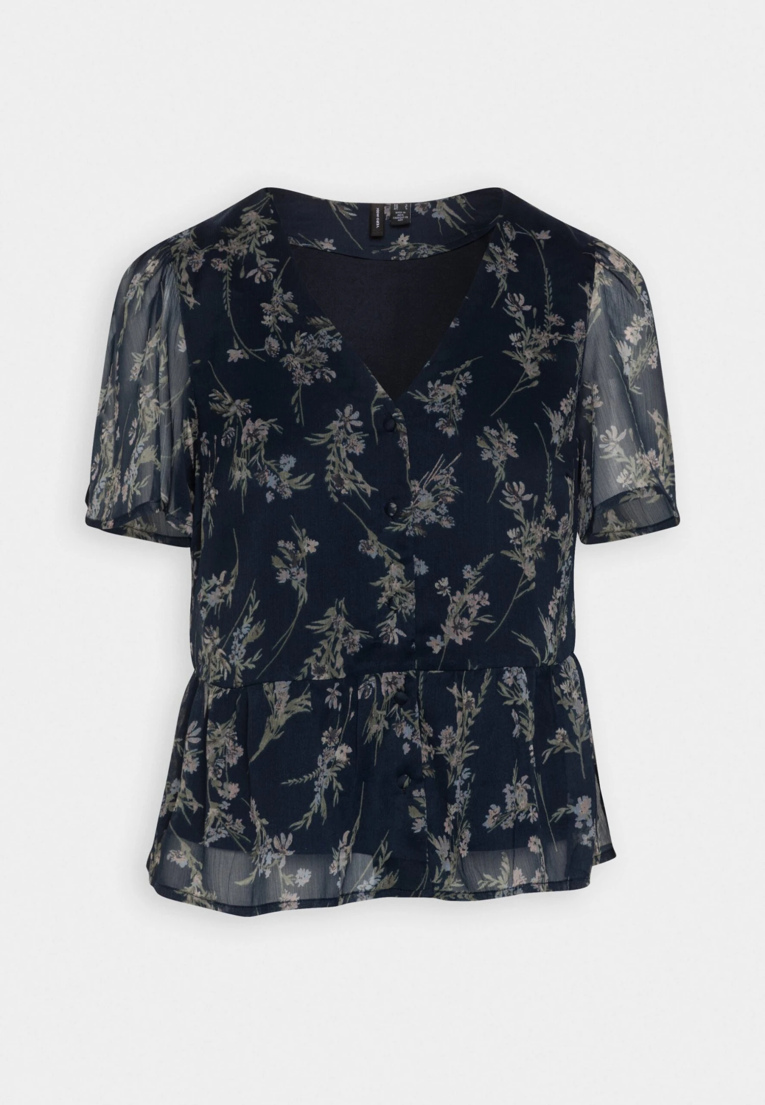 Vero Moda Vmsmilla V Neck Peplum - Blouse - Night Sky Vega 4 Vero Moda Vmsmilla V Neck Peplum - Blouse - Night Sky Vega - Afbeelding 4