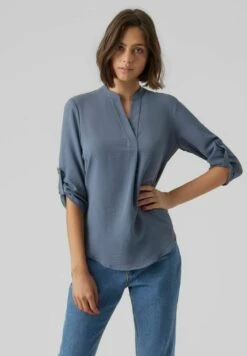 Vero Moda Mit 3/4 Ärmeln V-Ausschnitt - Blouse - China Blue