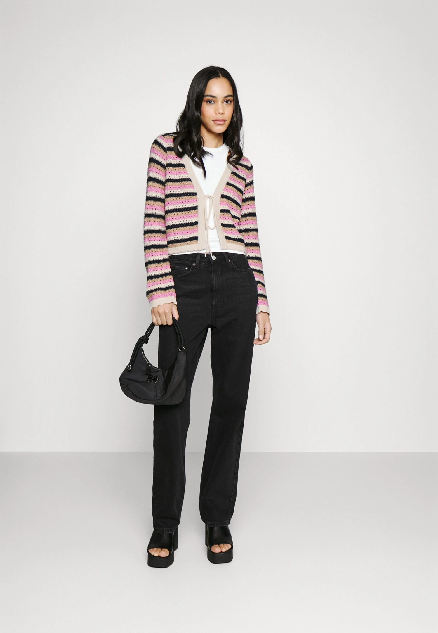 Vero Moda Cardigan - Vest - Birch/Bonbon/Navy Blazer/Irish Cream 2 Vero Moda Cardigan - Vest - Birch/Bonbon/Navy Blazer/Irish Cream - Afbeelding 2