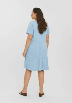 Vero Moda Curve Filli Calia Ss Short Ga Cur - Jerseyjurk - Blue Bell -Vero Moda f9c737678301442197fbaef1effd87b5