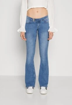 Vero Moda Vmsigi Button - Flared Jeans - Medium Blue Denim