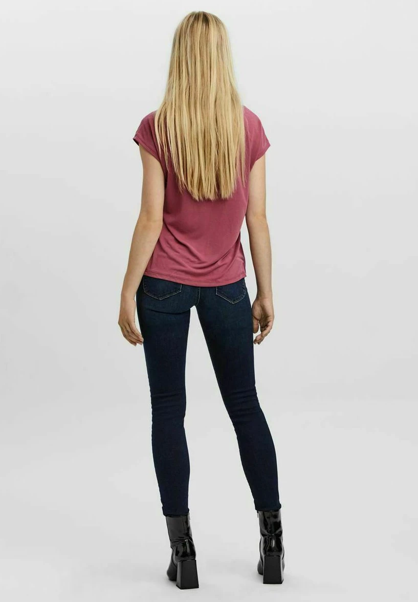 Vero Moda Vmfilli Ss V-Neck Ga Noos - T-Shirt Basic - Dry Rose 3 Vero Moda Vmfilli Ss V-Neck Ga Noos - T-Shirt Basic - Dry Rose - Afbeelding 3