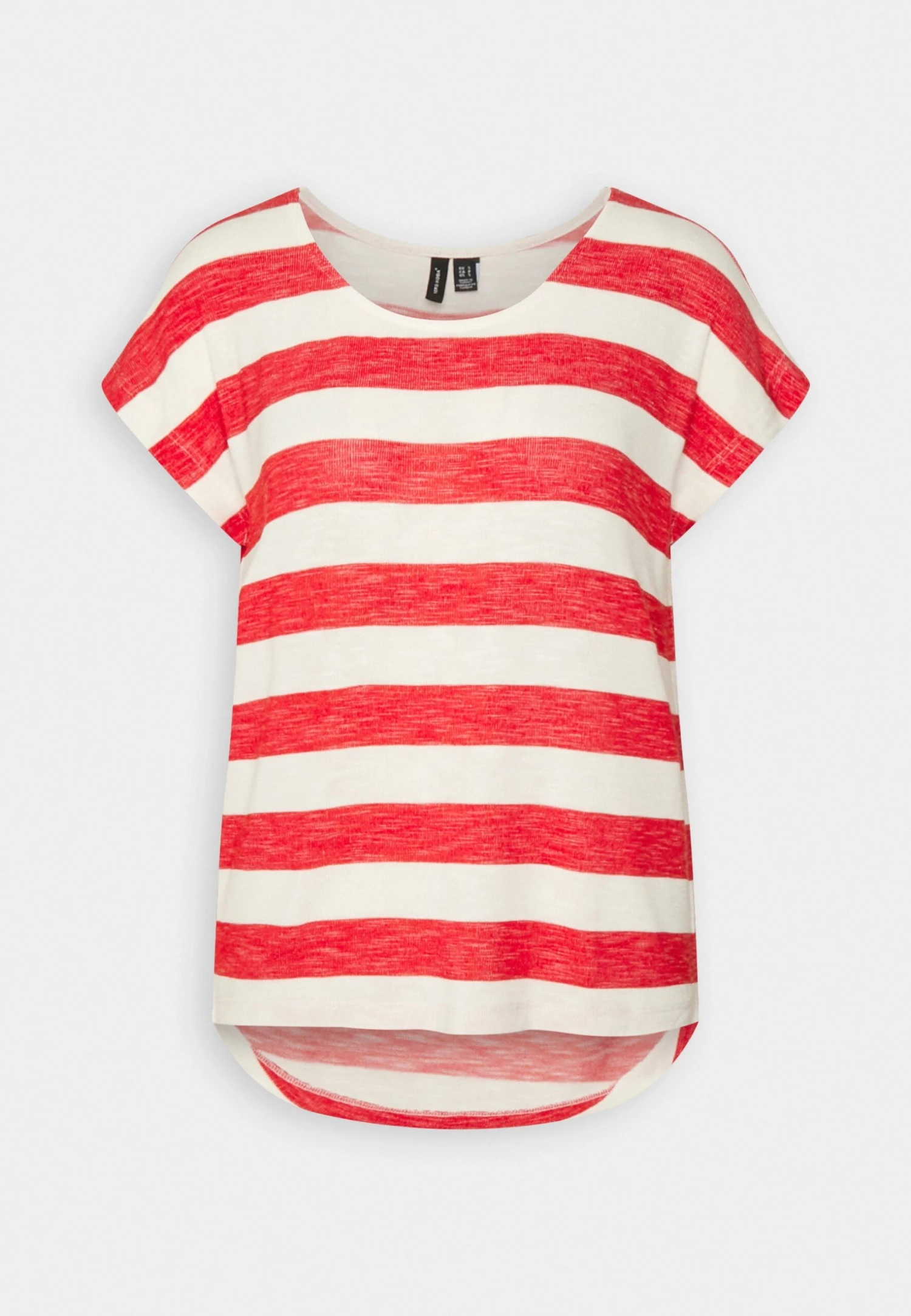 Vero Moda Vmwide Stripe - T-Shirt Print - Goji Berry/Snow White 4 Vero Moda Vmwide Stripe - T-Shirt Print - Goji Berry/Snow White - Afbeelding 4