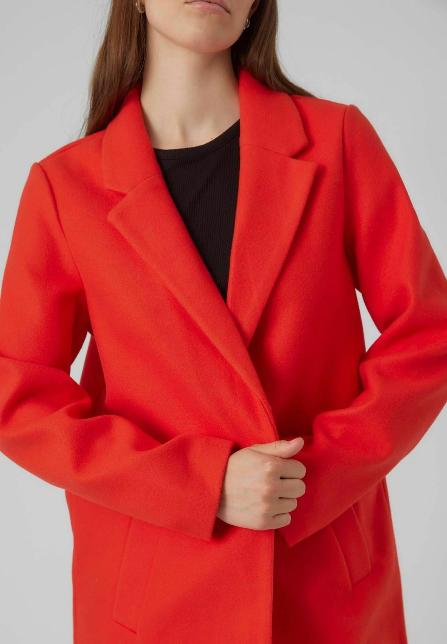 Vero Moda PopNoos - Halflange Jas - Tomato 4 Vero Moda PopNoos - Halflange Jas - Tomato - Afbeelding 4