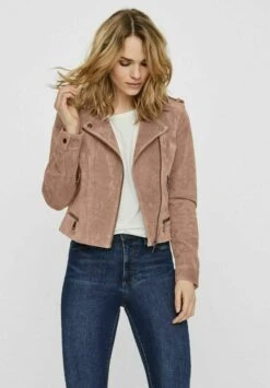 Vero Moda Leren Jas - Café Au Lait