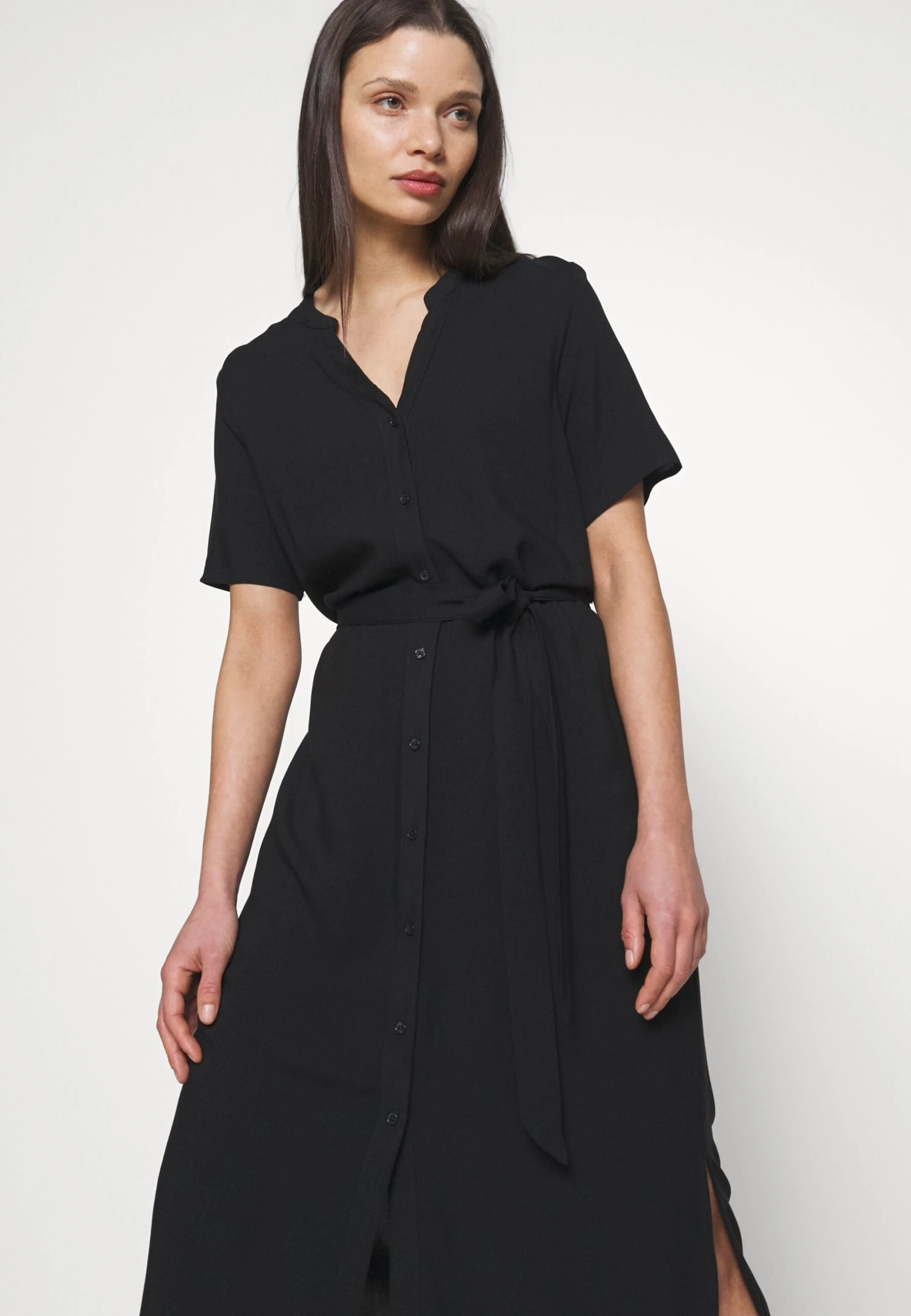 Vero Moda Petite Vmvica Shirt Dress - Blousejurk - Black 6 Vero Moda Petite Vmvica Shirt Dress - Blousejurk - Black - Afbeelding 6